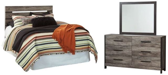 Signature Design by Ashley® Cazenfeld 3-Piece Black/Gray Full Youth Panel Headboard Bed Set-0