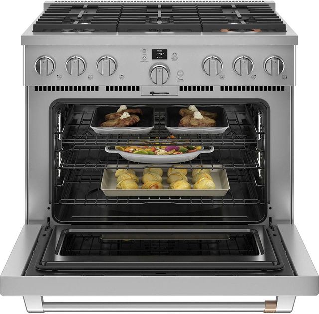Café™ 36" Stainless Steel Pro Style Dual Fuel Range-2