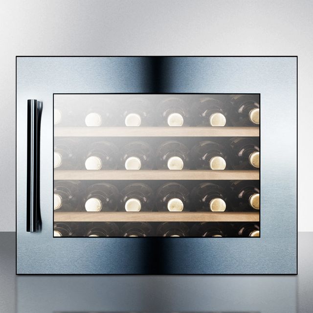 Summit® 23" Stainless Steel 28 Bottle Built-In Integrated Wine Cooler-1