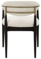 Uttermost® Moxie Matte Black/Off-White Dining Arm Chair with Brushed Brass Accent-5