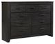 Signature Design by Ashley® Brinxton 2-Piece Charcoal Queen Panel Bed Set-2