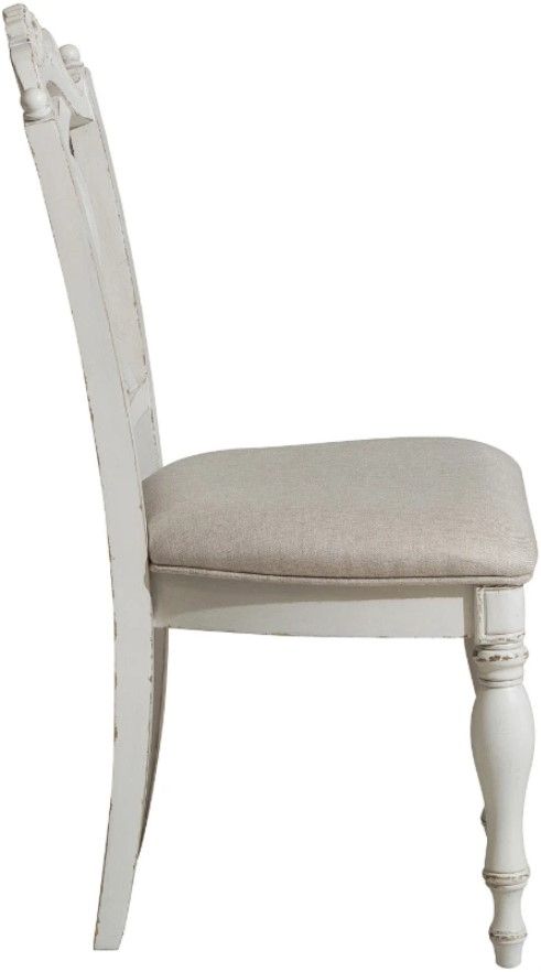 Homelegance® Cinderella Antique White/Gray Writing Desk Chair-3
