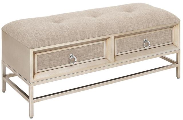 Deco Marche Beige Storage Bench-0