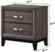 Crown Mark Akerson Gray Nightstand-2