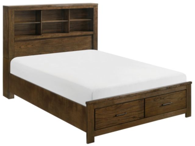 Homelegance® Sullivan Wire Brushed Oak Full Storage Platform Bed-0