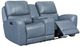 Leather Italia™ Cambria Bel Air Persian Blue Power Reclining Loveseat with Console-0