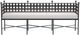 Sunset West Provence Canvas White/Century Pewter Iron Outdoor Bench-1