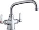 Elkay Chrome Single Hole Concealed Deck Faucet with 8" Arc Tube Spout and 2" Lever Handles-0
