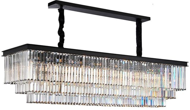 Michael Amini® Allure Black Rectangular LED Chandelier-3