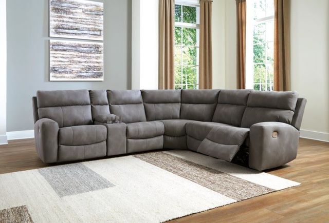 Signature Design by Ashley® Next-Gen DuraPella 6-Piece Slate Power Reclining Sectional-1
