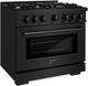 ZLINE Select 36" Black Stainless Steel Pro Style Gas Range-2