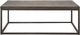 Decor-Rest® Furniture LTD Nathaniel Weathered Oakwood Top Coffee Table with Dark Brown Base-0