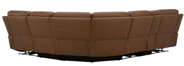 Liberty Furniture Cooper 6-Piece Camel Leather Power Reclining Curved Sectional-4