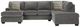 Signature Design by Ashley® Riverfield 2-Piece Iron U-Shape Sectional and Chaise-1
