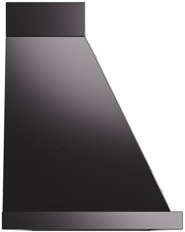 Ilve® Nostalgie II Noblesse 60" Glossy Black Wall Mounted Range Hood with Copper Trim-2