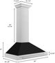 ZLINE 36" Black Matte Wall Mounted Range Hood-4