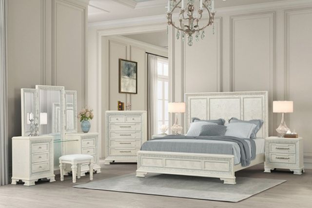 Furniture of America® Stella Mia Creamy White Nightstand-1