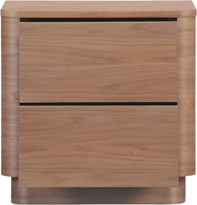 Moe's Home Collection Round Off Walnut Brown Tall Nightstand-3