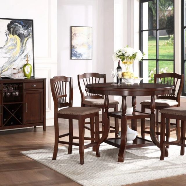 New Classic® Home Furnishings Bixby Espresso Counter Height Dining Table-1
