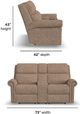 Flexsteel® Customizable Bernard Fabric Power Reclining Loveseat with Console, Headrest and Lumbar-2