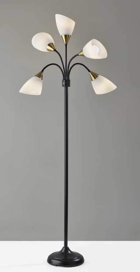 Adesso® Black 5-Light Floor Lamp-4