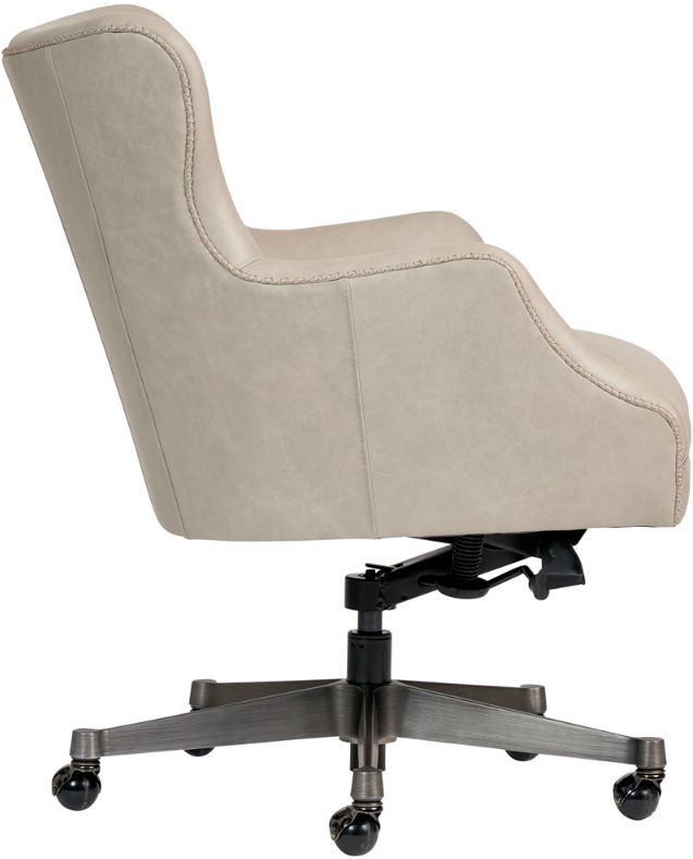 aspenhome® Blake Venetian Silver Leather Executive Chair-2
