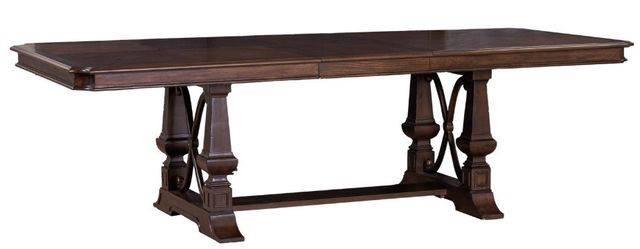 Liberty Furniture Provence Park 7-Piece Chateau Brown/Cream Alternate Trestle Dining Table Set-2