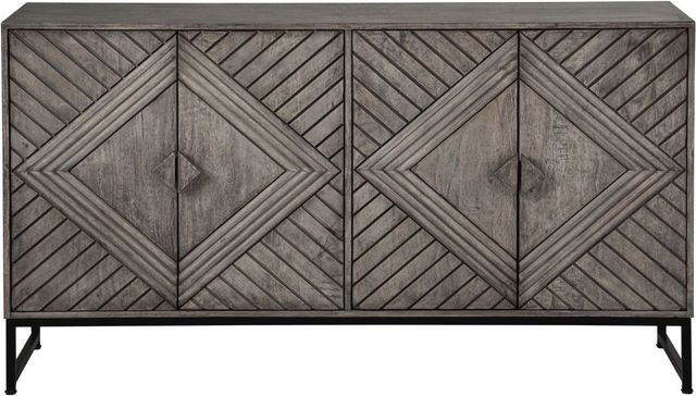 Signature Design by Ashley® Treybrook Distress Grey Accent Cabinet-1