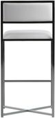 Modus Furniture Amalfi Chrome/White X-Base Bar Stool-4