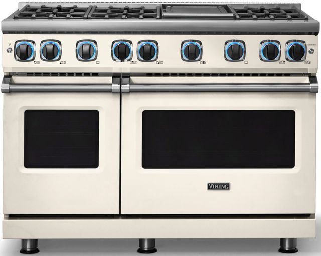 Viking® 7 Series 48'' Pure White Pro Style Gas Range with Griddle-3