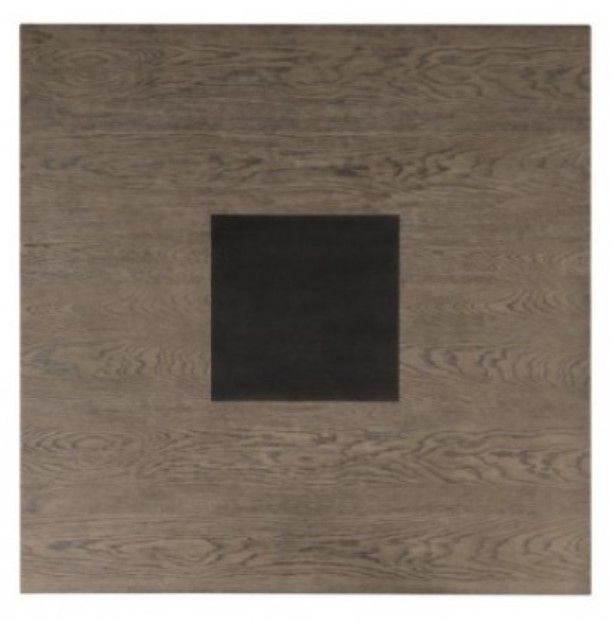 Furniture of America® Broager Rustic Oak Square Dining Table with Dark Walnut Base-3