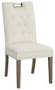 Fairfield® Customizable Entree Dining Nickel Metal Pull Tall Button Back Side Chair-0