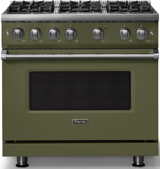 Viking® 5 Series 36" Martini Pro Style Gas (NG) Range with Polished Chrome Trim-0