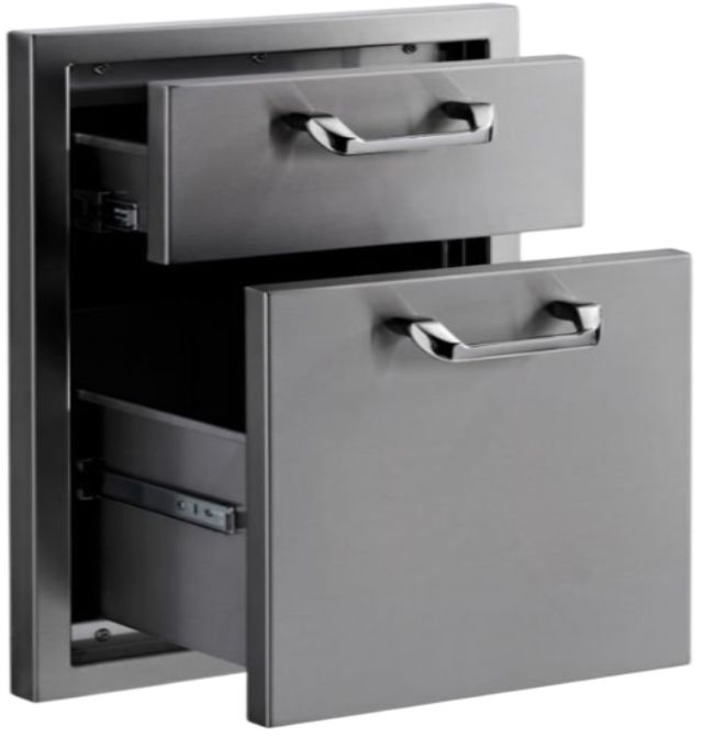 LYNX® Professional Classic 19" Stainless Steel Double Drawer-1
