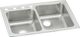 Elkay Lustertone® Classic Lustrous Satin 33" x 22" x 7-7/8" 4-Hole Offset 40/60 Double Bowl Drop-In Sink-0
