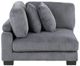 Homelegance® Traverse 2-Piece Plush Gray Corduroy Modular Sectional with Ottoman-5