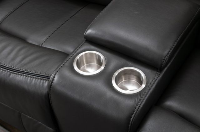 Mazin Furniture McLeod Gray Manual Reclining Loveseat-2