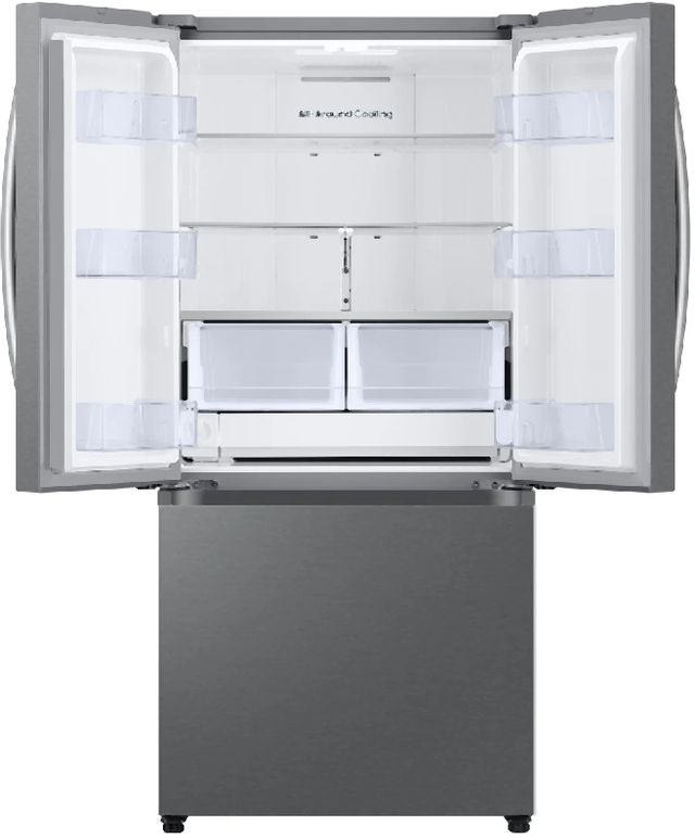 Samsung Bespoke AI 33" 24.5 Cu. Ft. Fingerprint Resistant Stainless Steel Freestanding French Door Refrigirator-1