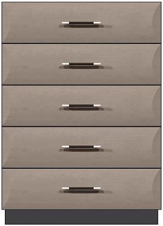 Country View Woodworking Customizable American Modern Brown Maple 36'' 5-Drawer Plinth Base Chest-0