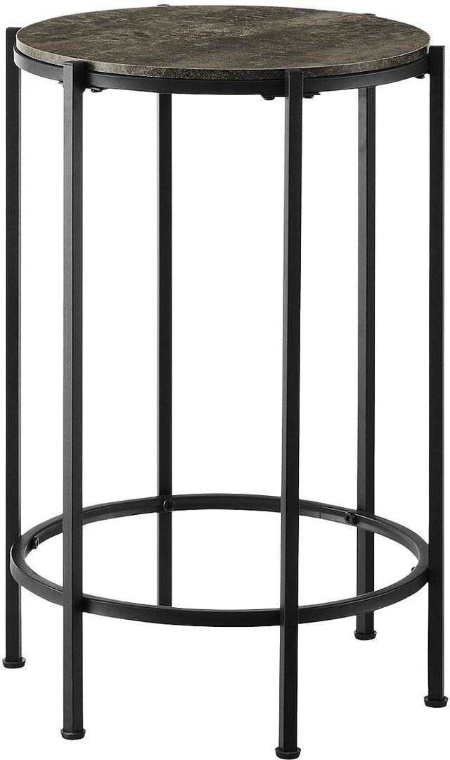 Monarch Specialties Inc. Dark Bronze End Table with Black Metal Base-0