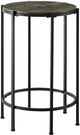 Monarch Specialties Inc. Dark Bronze End Table with Black Metal Base-0