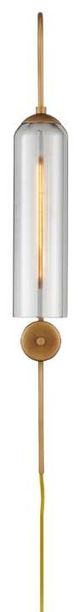 Currey & Company Severn Antique Brass/Smoke Wall Sconce-1