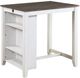Mazin Furniture Daye 3 Piece White and Grey Counter Height Set-1