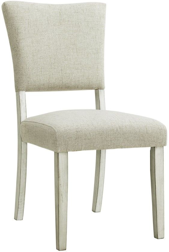 Elements International Bette 7-Piece White Upholstered Dining Set-4