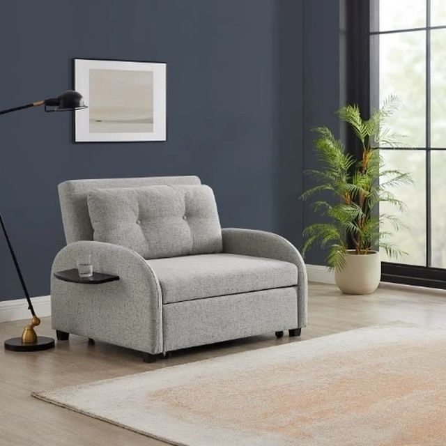 Powell® Aileen Gray Wide Convertible Chair Bed-1