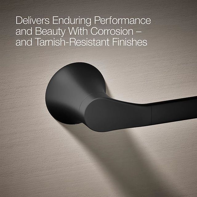 KOHLER® Simplice® Matte Black Towel Arm-4