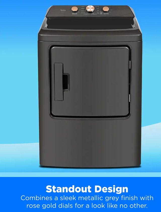 Midea 7 Cu. Ft. Metallic Gray Front Load Electric Dryer-2