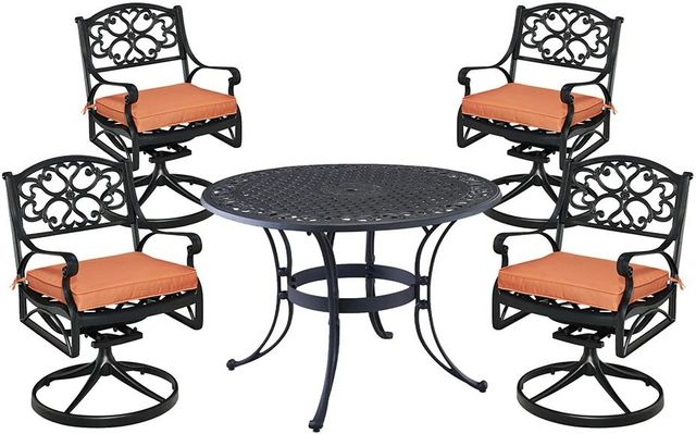 homestyles® Sanibel 5-Piece Black Outdoor Dining Set-0