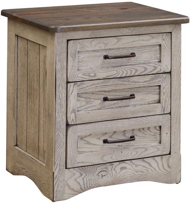 Country Classic Collection Customizable Farmstead 3-Drawer Nightstand-0