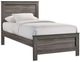 Elements International Sami Gray Upholstered Twin Panel Bed-0